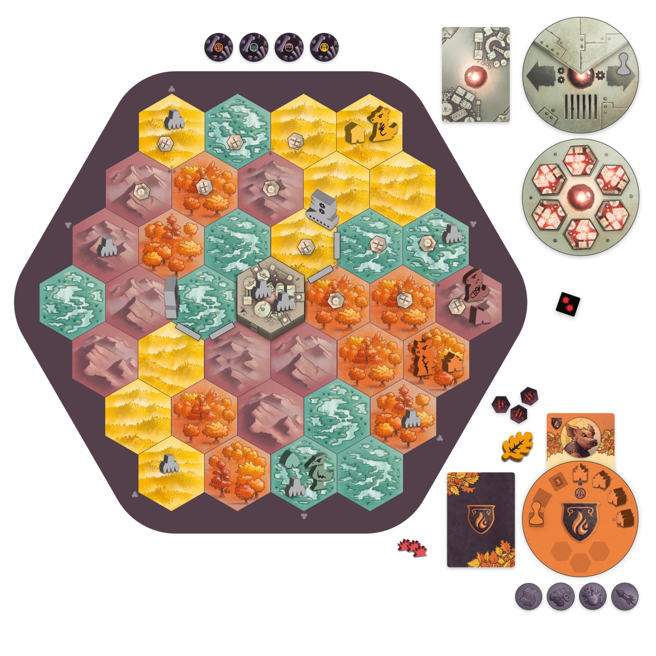 Настільна гра Оборонці нетрів (Defenders of the Wild), бренду Geekach Games, для 1-4 гравців, час гри > 60хв. - 7 - KUBIX 