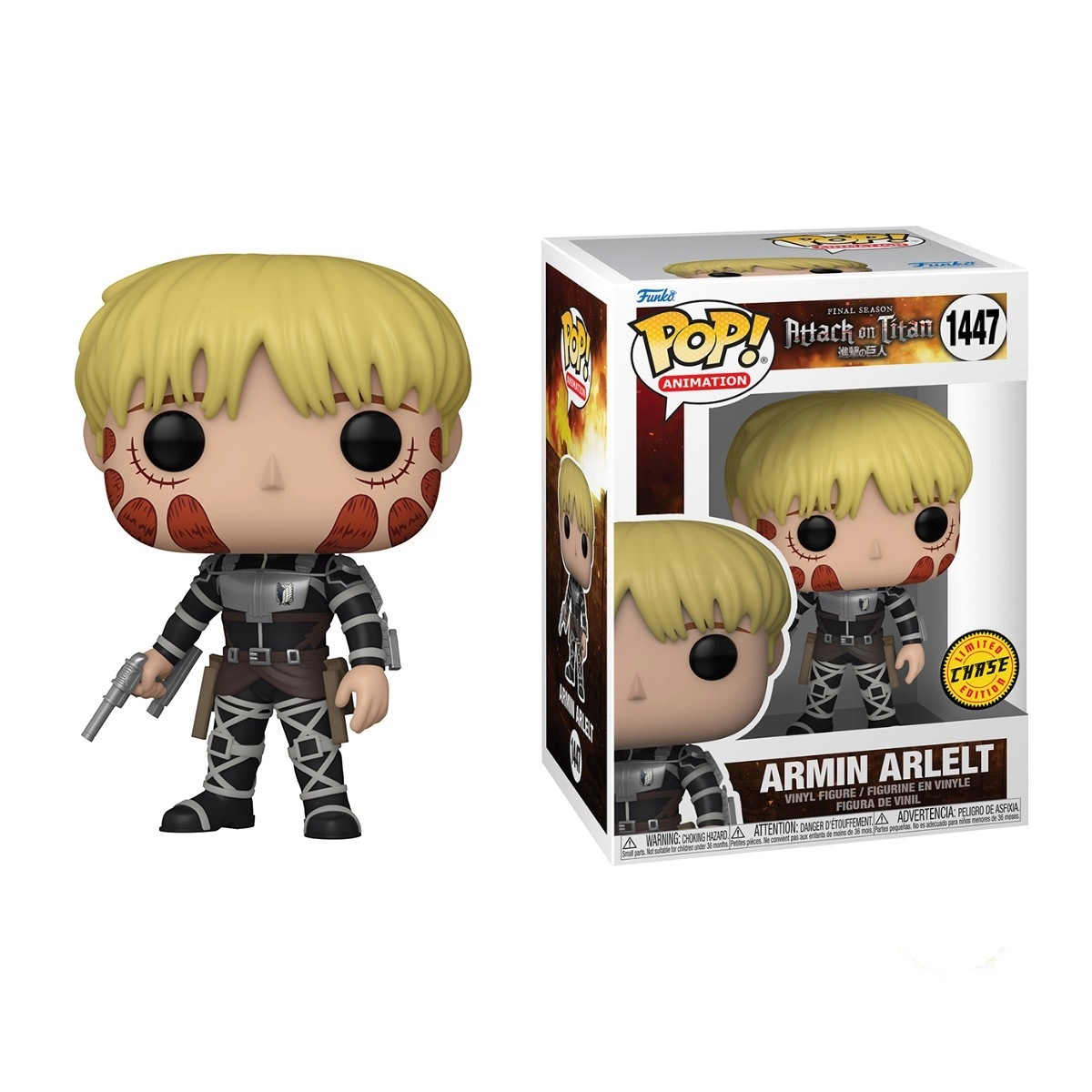 Игровая фигурка FUNKO POP! АРМИН АРЛЕРТ (Armin Arlert) Attack on Titan: #1447, бренду Funko - 3 - KUBIX 