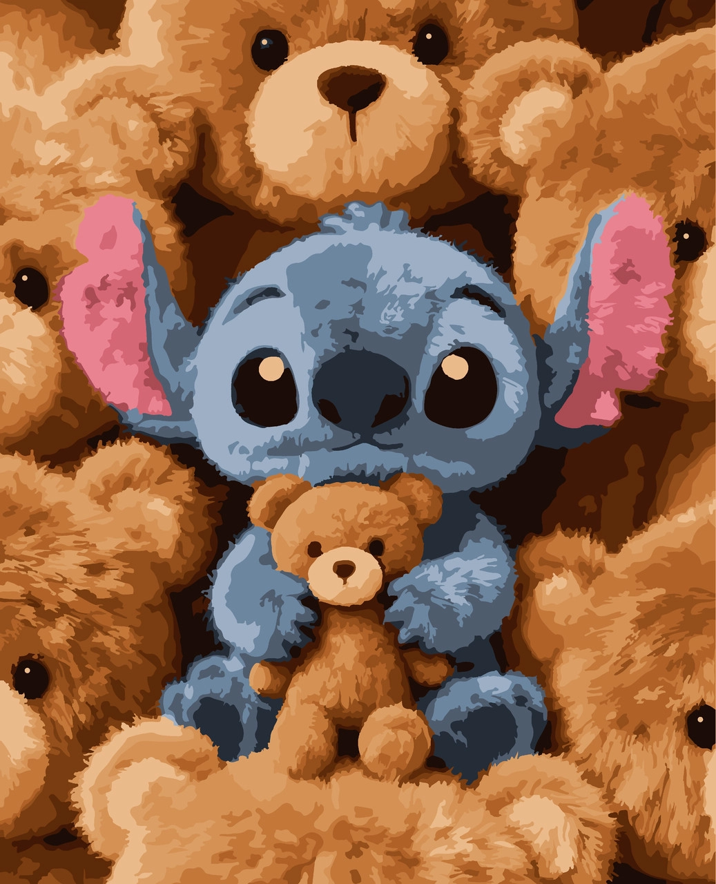 Картина по номерам Стич с медвежонком (40х50 см), бренду Artissimo - KUBIX