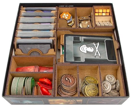 Организатор для настольной игры 7 чудес: Дуэль (Organizer for boardgame 7 Wonders: Duel), бренду Tower Rex - KUBIX