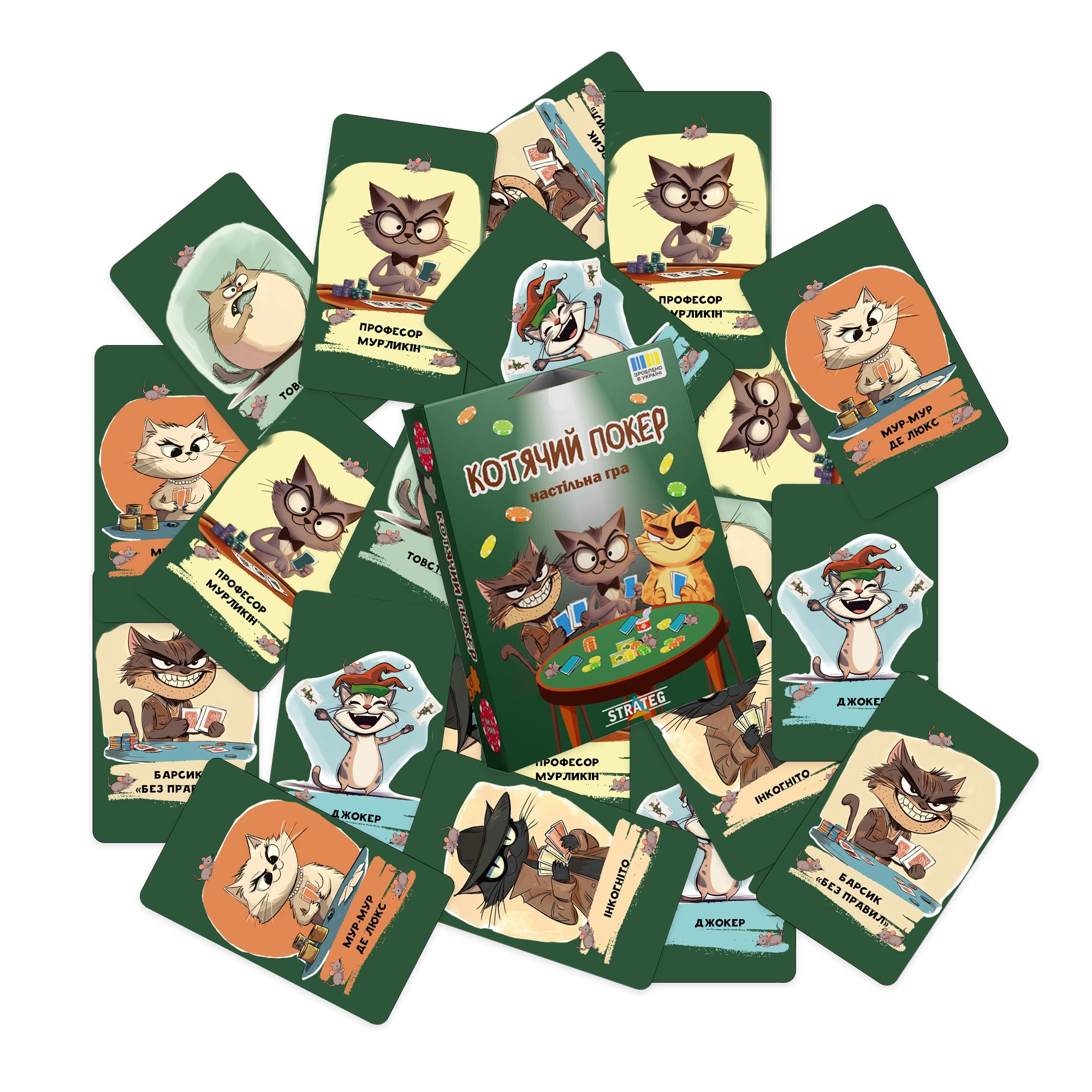 Настольная игра Кошачий покер, бренду Strateg, для 2-6 гравців - 4 - KUBIX 