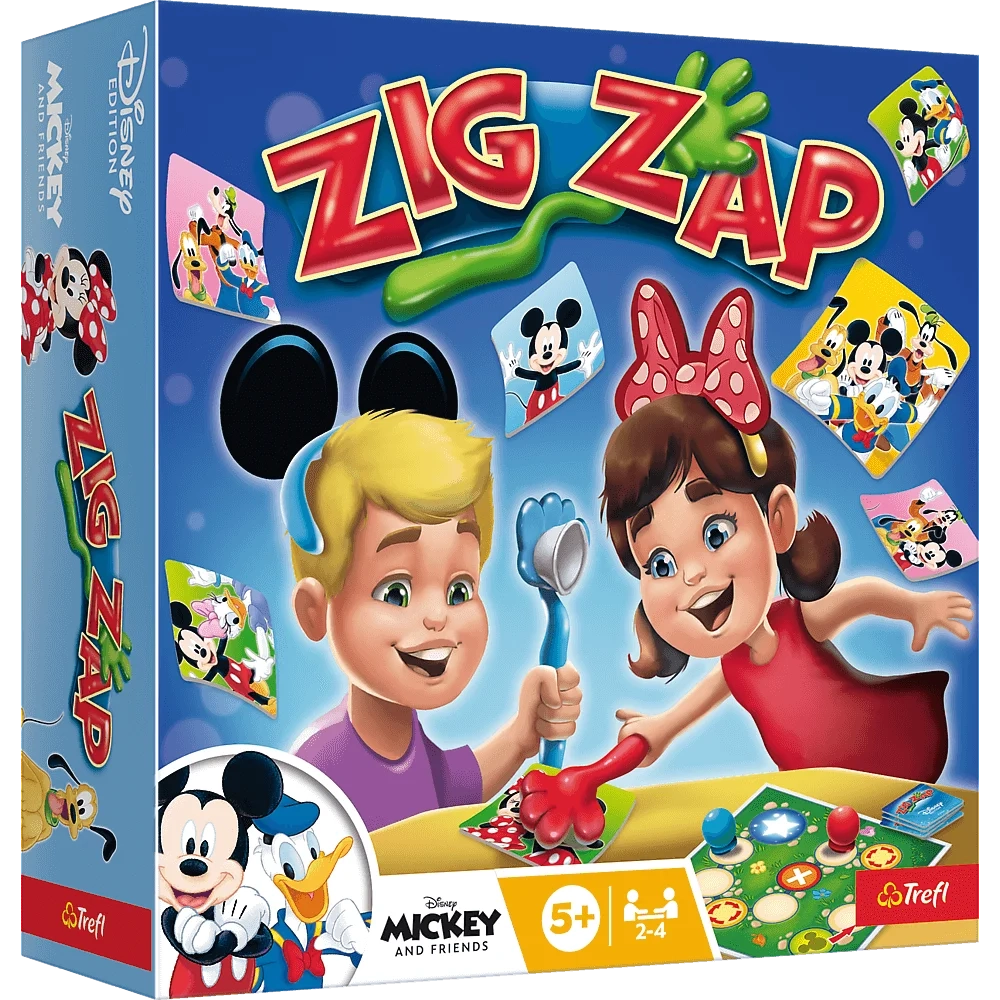 Настольная игра Зиг - Зап. Дисней (Zig Zap Disney), бренду Trefl, для 2-4 гравців, час гри < 30мин. - KUBIX