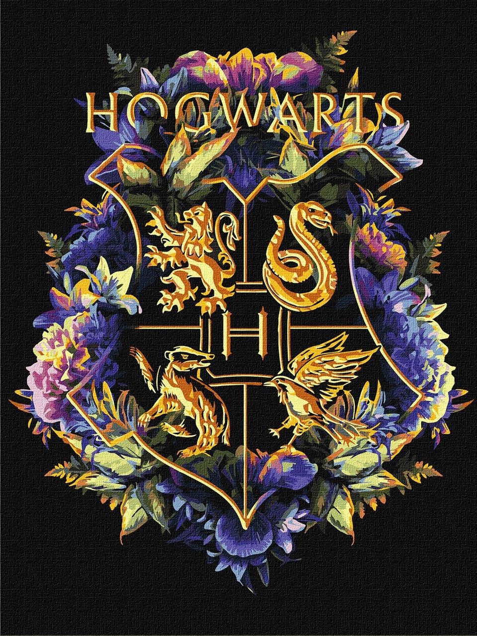 Картина по номерам Гаррі Поттер Герб Хогвортсу (30х40 см), бренду Ідейка - KUBIX