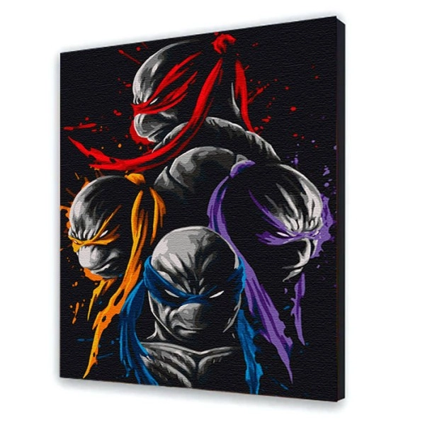 Картина по номерам TMNT (40х50 см) без подрамника, бренду Art Craft - KUBIX