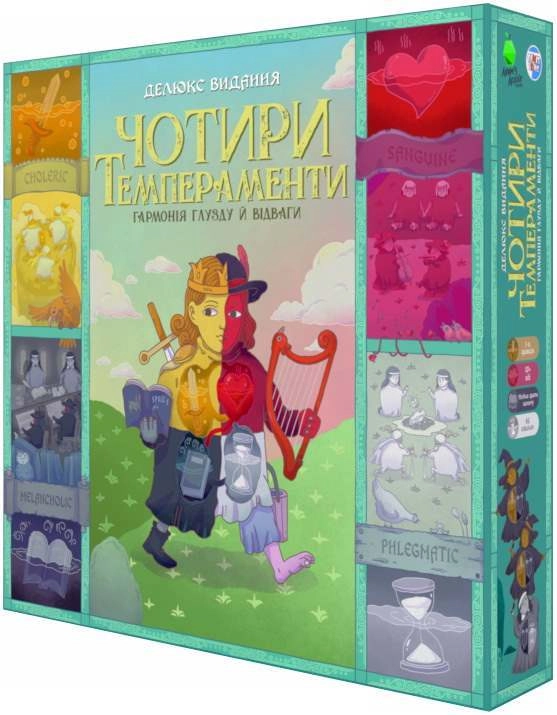 Настільна гра Чотири темпераменти (Four Humours), бренду Games 7Days, для 1-6 гравців, час гри > 60хв. - KUBIX