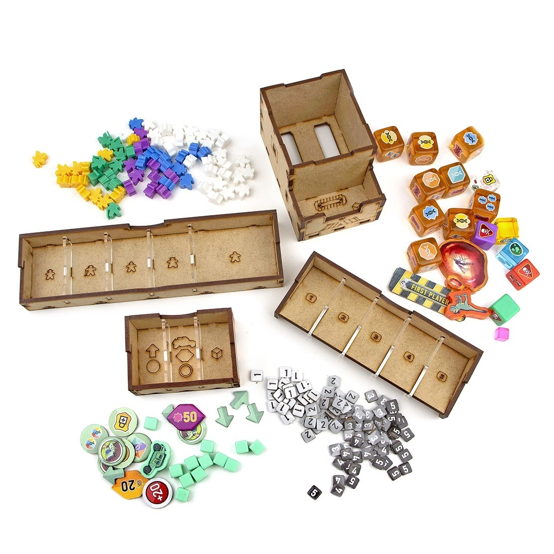 Органайзер для настольной игры Мир Динозавров (Organizer for boardgame Dinosaur World), бренду Tower Rex - 9 - KUBIX 