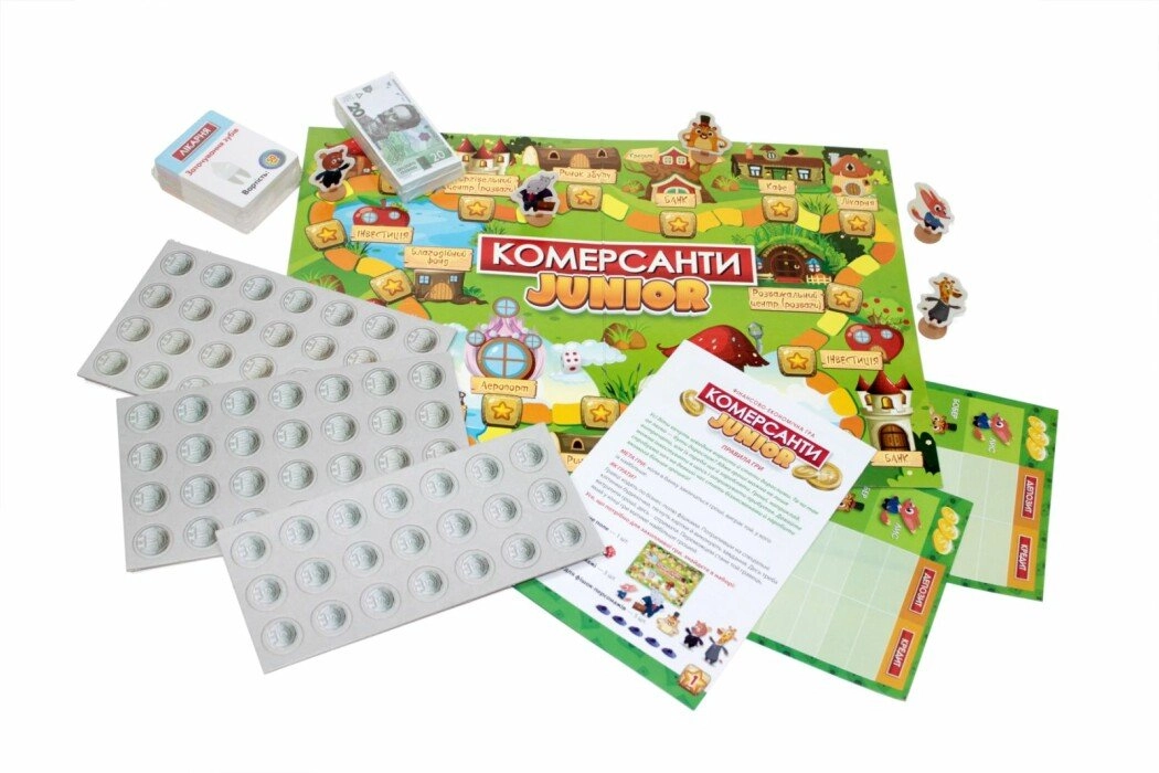 Настольная игра Коммерсанты JUNIOR, бренду Ранок, для 3-5 гравців, час гри < 60мин. - 2 - KUBIX 