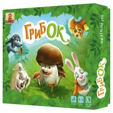 Настільна гра ГрибОК, бренду Bombat Game, для 2-6 гравців, час гри < 30хв. - KUBIX