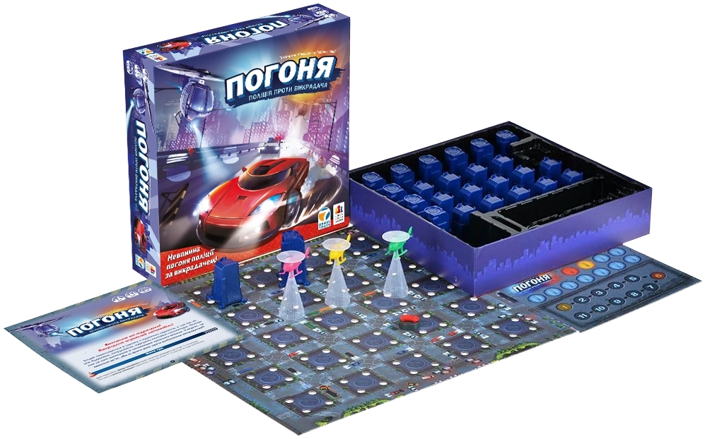 Настільна гра Погоня: поліція проти викрадача (City chase), бренду Games 7Days, для 2-4 гравців, час гри < 30хв. - 3 - KUBIX 