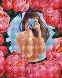 Алмазная мозаика Цветущее селфи (40х50 см) - KUBIX Алмазная мозаика Цветущее селфи (40х50 см)