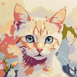 Картина за номерами Милий котик (20х20 см)