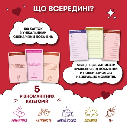 Настольная игра 100 невероятных свиданий, бренду ORNER, для 2-2 гравців - 3 - KUBIX
