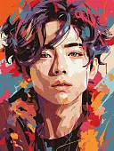 Миниатюра товара Картина по номерам K-pop, БТС арт (BTS) (30х40 см) - 1