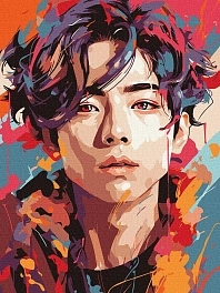 Картина по номерам K-pop, БТС арт (BTS) (30х40 см)