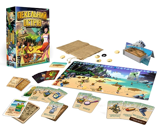 Настольная игра Адский остров. Большая коробка (Hellapagos: Big Box), бренду Woodcat, для 3-12 гравців, час гри < 30мин. - 2 - KUBIX