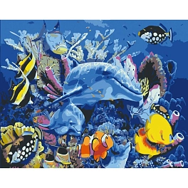 Картина по номерам Життя на рифі (40х50 см)