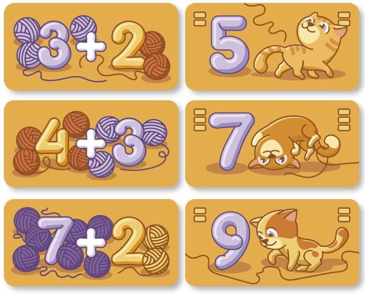 Настольная игра Мурчитливое сложение, бренду Мальвы, для 2-4 гравців, час гри < 30мин. - 5 - KUBIX
