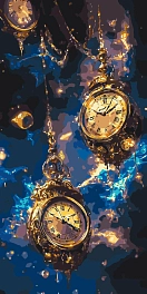 Картина по номерам Магічні годинники (40х80 см)