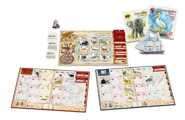 Настольная игра Следами Дарвина (In the Footsteps of Darwin), бренду Feelindigo, для 2-5 гравців, час гри < 30мин. - 2 - KUBIX