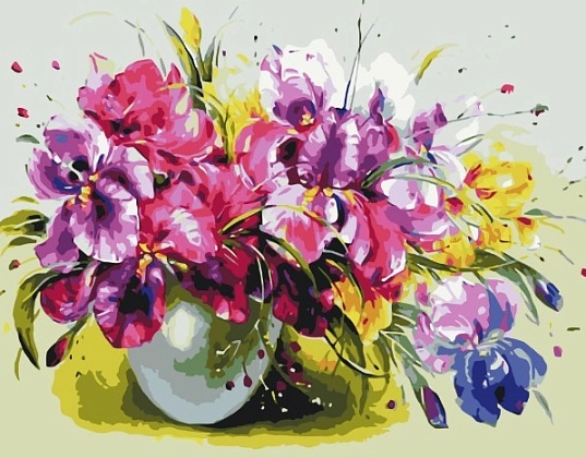 Картина по номерам Фарбові іриси (40х50 см), бренду Art Craft - KUBIX