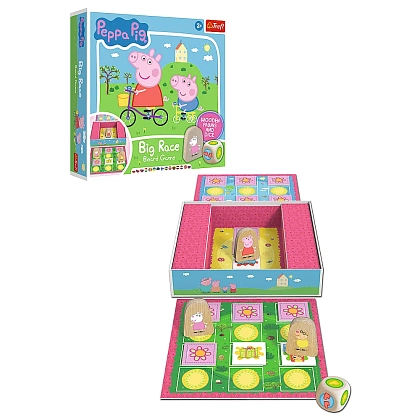 Настільна гра Великі перегони. Свинка Пеппа (Big Race. Peppa Pig), бренду Trefl, для 2-3 гравців, час гри < 30хв. - 4 - KUBIX