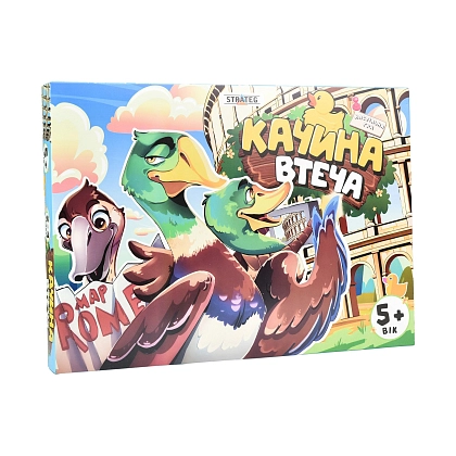 Настольная игра Утиная побег, бренду Strateg, для 2-4 гравців - KUBIX