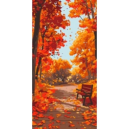 Картина по номерам Осінній парк (40х80 см)