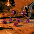 Миниатюра товара Набор кубиков Runic Shimmering black with magenta Dice Set - 3