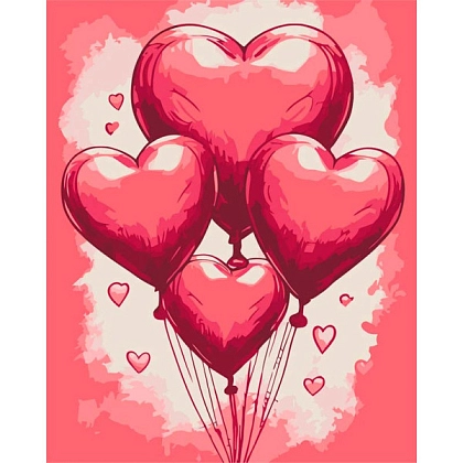 Картина по номерам Кульки кохання (40х50 см), бренду Art Craft - KUBIX
