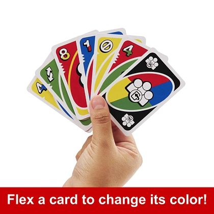 Настільна гра UNO Flex (Уно Флекс), бренду Mattel, для 2-10 гравців, час гри < 30хв. - 3 - KUBIX
