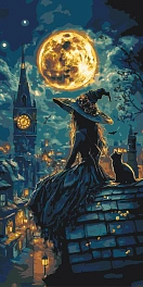 Картина по номерам Юная ведьма (40х80 см)