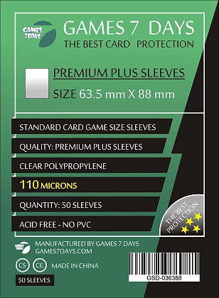 Купити Протекторы Games7Days (63.5 x 88 мм) Premium Plus USA (50 шт), бренду Games 7Days - KUBIX Протекторы Games7Days (63.5 x 88 мм) Premium Plus USA (50 шт), бренду Games 7Days - KUBIX