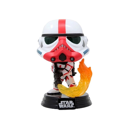 Ігрова фігурка FUNKO POP! ШТУРМОВИК З ВОГНЕМЕТОМ (Incinerator Stormtrooper) Star Wars: Mandalorian #350, бренду Funko - KUBIX
