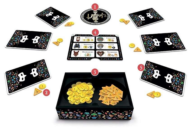 Настольная игра Маскарад (Mascarade 2d edition), бренду Lord of Boards, для 4-12 гравців, час гри < 30мин. - 5 - KUBIX