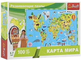 Пазл Карта світу (100 шт.)