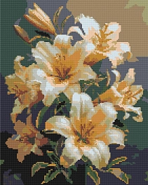 Алмазна мозаїка Яскраві лілії (40х50 см)
