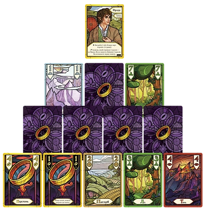 Настільна гра Братство Персня. Карткова гра (The Fellowship of the Ring The Trick Taking Game), бренду Geekach Games, для 1-4 гравців, час гри < 30хв. - 6 - KUBIX