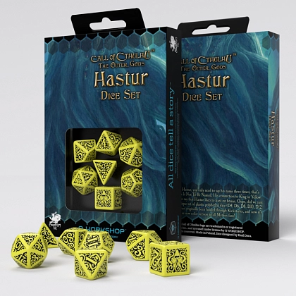 Набор кубиков COC The Outer Gods Hastur Dice Set (7 шт.), бренду Q-Workshop - KUBIX