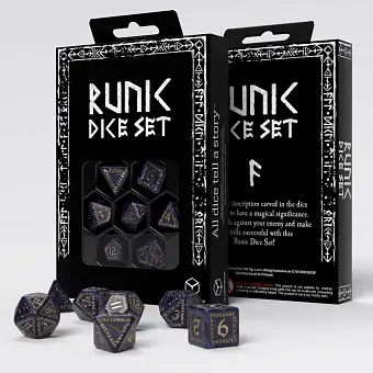 Набір кубиків Runic Mixed-blue & gold Dice Set
