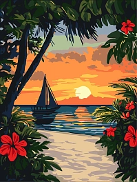 Картина по номерам Тропическая красота (30х40 см)