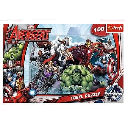 Пазл MARVEL: Время атаковать (100 шт.), бренду Trefl - KUBIX
