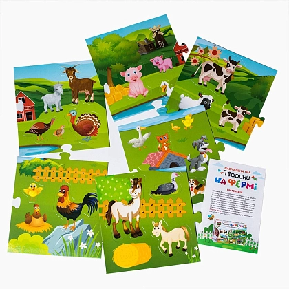 Настольная игра Животные на ферме, бренду Ранок, для 1-3 гравців - 5 - KUBIX