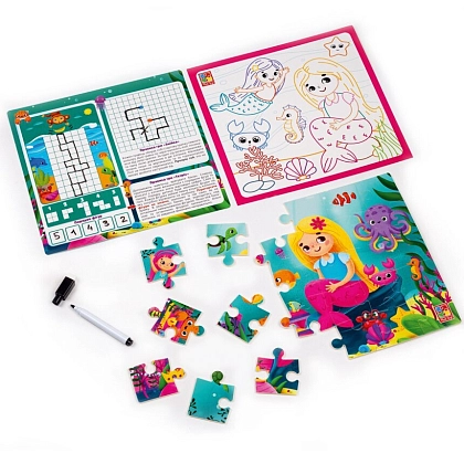 Купити Настольная игра Набор 4в1. Русалочки, бренду Vladi Toys - 2 - KUBIX Настольная игра Набор 4в1. Русалочки, бренду Vladi Toys, для 1-2 гравців - 2 - KUBIX