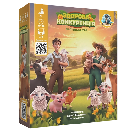 Настільна гра "Здорова конкуренція", бренду Playdoca, для 2-4 гравців, час гри < 30хв. - KUBIX