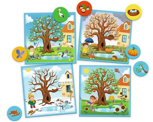 Настільна гра АБВГДейка. Пори року (Kid's ABC. Seasons), бренду Trefl, для 1-4 гравців, час гри < 30хв. - 3 - KUBIX