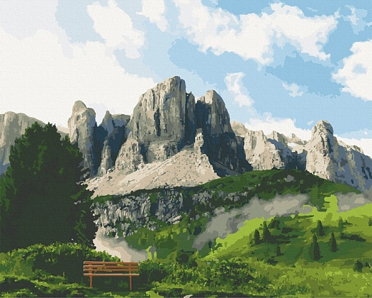 Картина по номерам Доломітові Альпи (40х50 см), бренду Art Craft - KUBIX