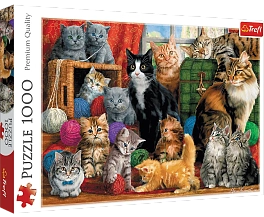 Пазл Арт коллекция: Встреча котиков (1000 шт.)