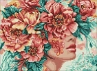 Миниатюра товара Алмазная мозаика Цветочная романтика (30х40 см) - 1