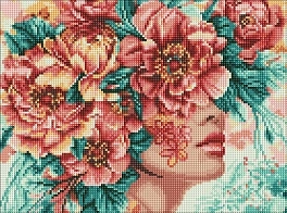 Алмазная мозаика Цветочная романтика (30х40 см)