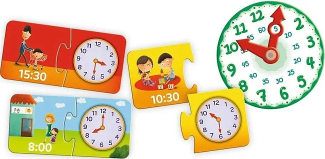 Настольная игра Первые открытия: Часы, бренду Trefl, для 1-4 гравців, час гри < 30мин. - 3 - KUBIX